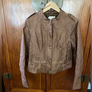 Faux Leather Jacket | Hei Hei (bought at Anthropologie) | Brown, Medium